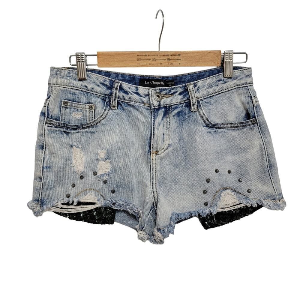 Coquette Punk Distressed La Chapelle Jean Shorts